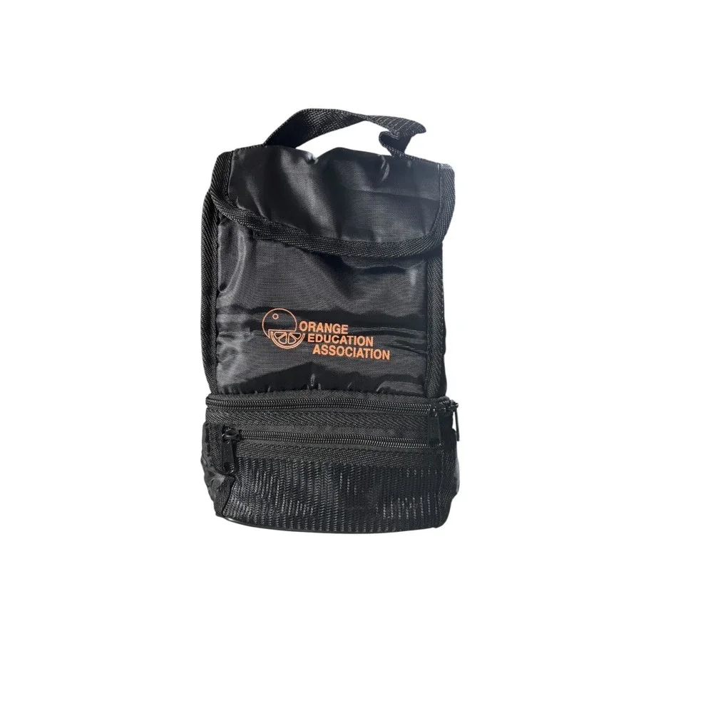 Hit Promotional Products Lunch Bag Unisex Black Orange‎ Education Association